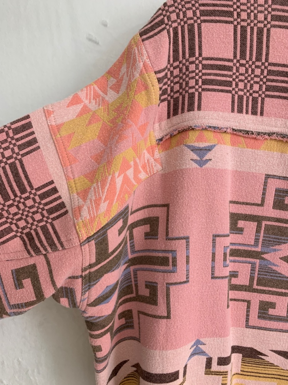 Free People Arizona Sky Aztec Pullover Cotton in Lemon Combo Sz XL - Picture 11 of 14
